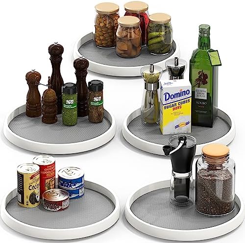 Simple Houseware 12-Inch Lazy Susan Spice Organizer Rotating Tray - Image 2