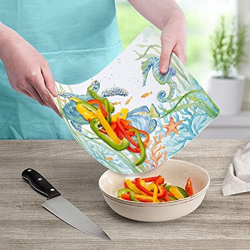 Cut N' Funnel Sea Turtle Designer Flexible Cutting Board Mat 15" x 11.5" - Image 4