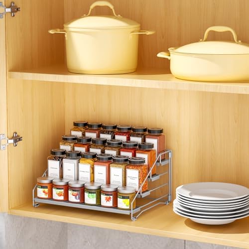 BOIVSHI Spice Organizer for Cabinet, Depth Adjustable Spicy Shelf - Image 2
