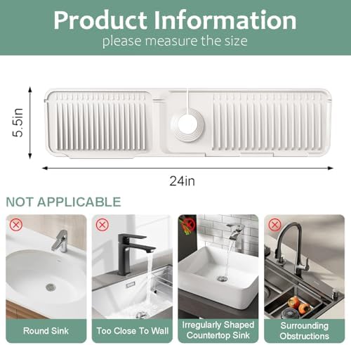 24 Inch Upgraded Draining Mat Folding faucet Mat - Image 2