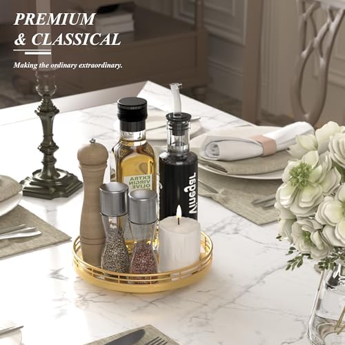 9-Inch Gold Lazy Susan Spice Organizer - Image 5