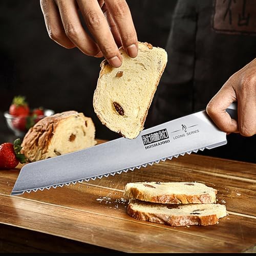 HOSHANHO Bread Knife 8 inch, Ultra Sharp Japanese Serrated Bread Knife - Image 5