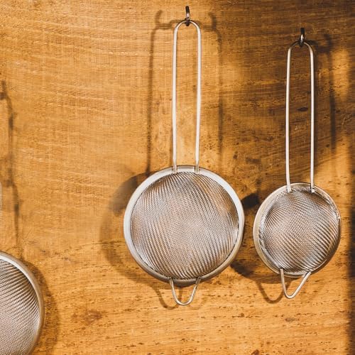 3 Pcs Fine Mesh Strainers with Handle, Stainless Steel Sifter Metal Strainer Set - Image 6