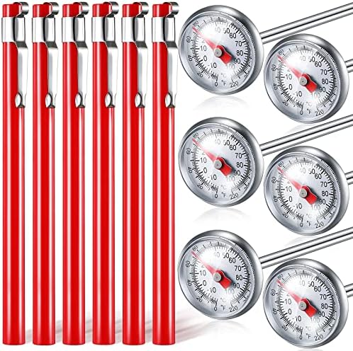 Xuhal 6 Pcs Stainless Steel Kitchen Dial Thermometer 5" by Xuhal