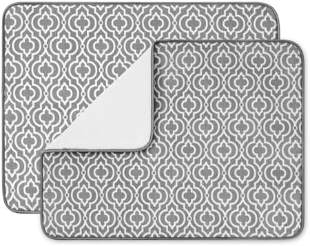 Dish Drying Mat for Kitchen Counter, Machine Washable Matt by SUBEKYU