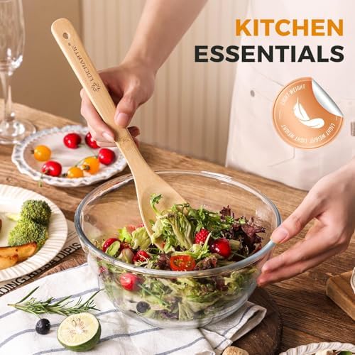Wooden Spoons for Cooking Bamboo Utensils Set - Image 2