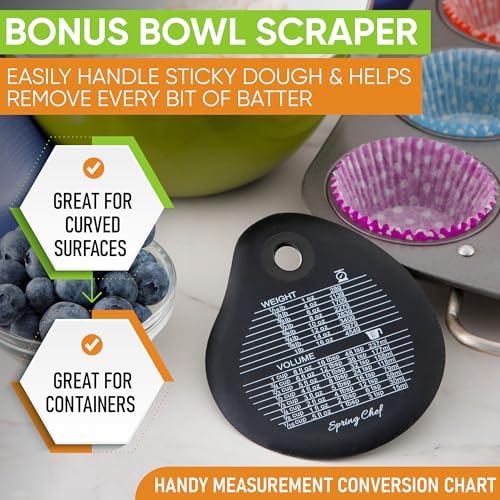Spring Chef Stainless Steel Bench Scraper & Bowl Scraper Set - Image 5