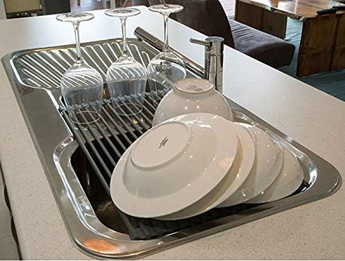 Ahyuan Roll-up Dish Drying Rack Over The Sink Multipurpose Cubic Silicone - Image 4