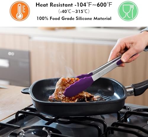 HOTEC Stainless Steel Kitchen Tongs - Image 2