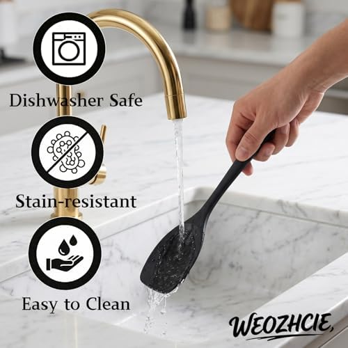 Silicone Kitchen Utensils Set, Nonstick Kitchen Utensils 446°F Heat-Resistant - Image 5