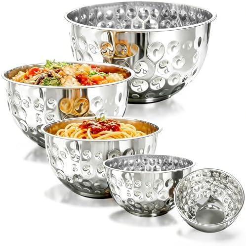 Stainless Steel Mixing Bowls Set of 5 by YEJZXYHOMEKITCHENCONTAINE