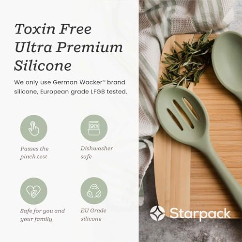 Starpack 'Let it Drain' XL Silicone Slotted Spoon- Large Spoon - Image 6