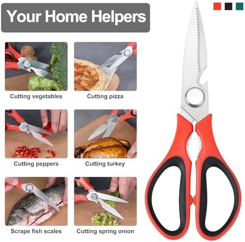 3-Pack Kitchen Scissor All Purpose Kitchen Shears Heavy Duty Scissors Stainless - Image 3