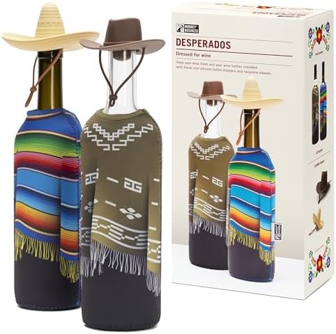 Monkey Business Giftbox for Wine Lovers – 2 Neoprene Wine Bottle Poncho Covers by MonkeyBusinessDesign