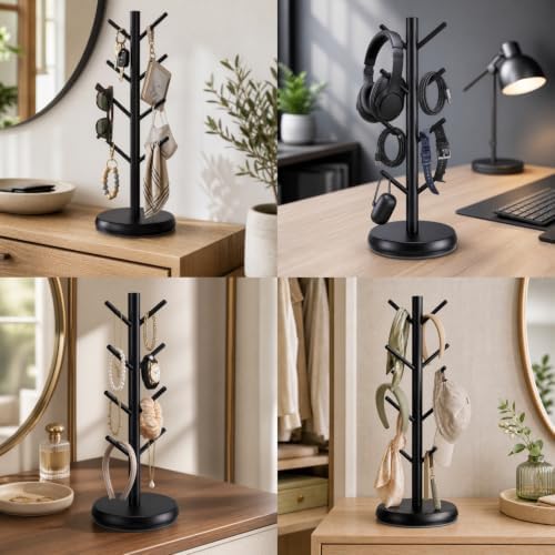 Rotating Bamboo Mug Tree | 8-Hook Holder - Image 6