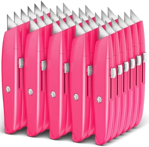 DIYSELF 30 Pack Razor Utility Knives, Durable Retractable Box Cutters by DIYSELF