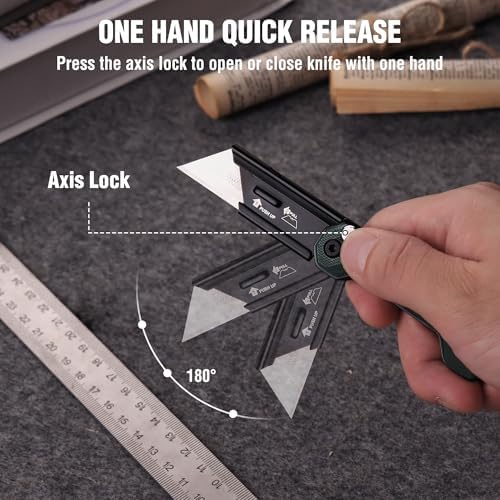 WORKPRO 3-Pack Folding Utility Knife, G10 Handle - Image 5