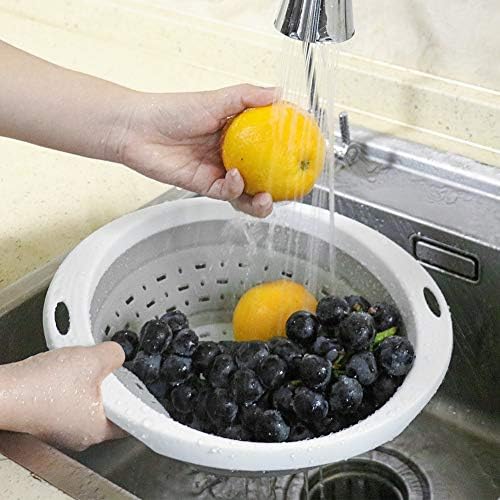 QiMH Collapsible Colander and Strainer, 5 Quart, Heavy Duty Kitchen Drainer - Image 6