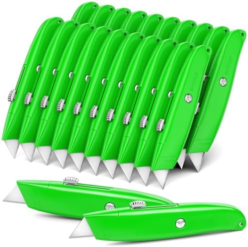 DIYSELF 20 Pack Retractable Box Cutters, Heavy Duty Razor Utility Knives by DIYSELF