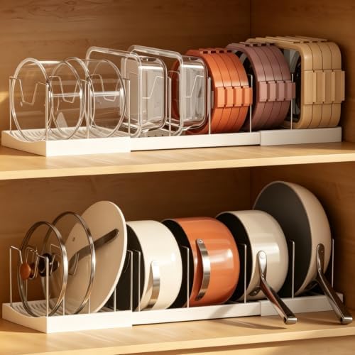 Magheo 2 Pack Pots and Pans Organizer Under Cabinet, Expandable 12.6"-22.8" by MAGHEO
