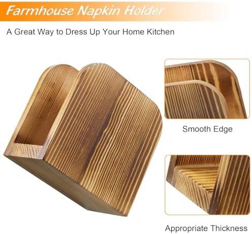 ALELION Brown Wood Napkin Holder - Image 7