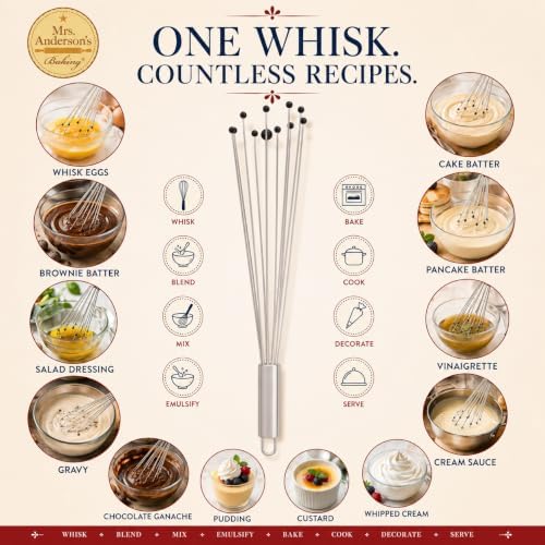 Mrs. Anderson's Baking Nonstick Ball Whisk, Stainless Steel - Image 4