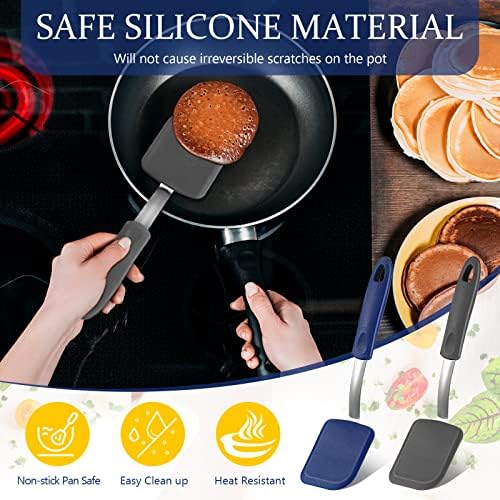 2Pcs Mini Silicone Cookie Brownie Spatula, Solid Flat - Image 5
