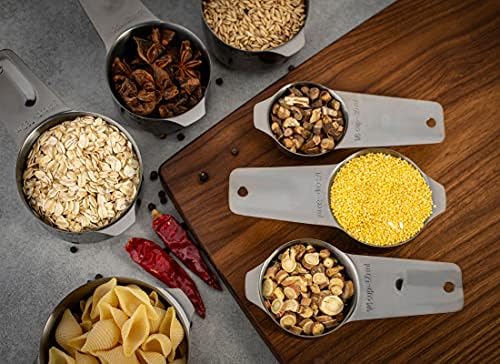 7-Piece 18/8 Stainless Steel Measuring Cups Set, Dark Gray - Image 6