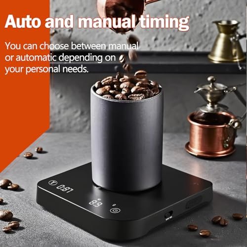 Mini Coffee Scale with Timer Automatic, 0.1g/2000g Rechargeable Precision - Image 5