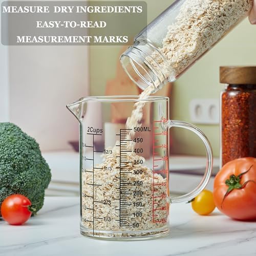 Ackers BORO3.3 Glass Measuring Cup--Made of High Borosilicate Glass Measuring - Image 3