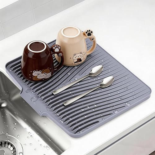 Silicone Dish Drying Mat for Kitchen counter by COPLIB