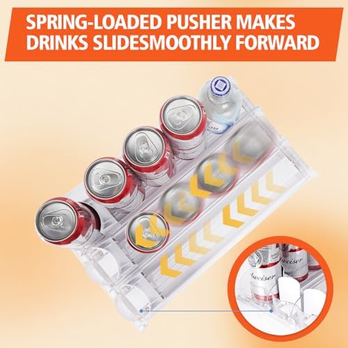 Stackable Soda Can Organizer for Refrigerator, Automatic Drink Dispenser - Image 2