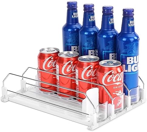 Automatic Soda Can Organizer for Refrigerator Can Dispenser for Beer Soda by BingoHive