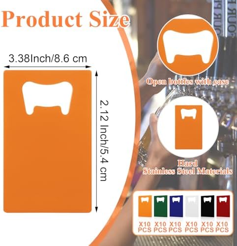 QTLCOHD 60 Pack Credit Card Bottle Opener - Image 2