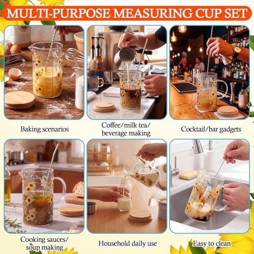 Zhehao Glass Measuring Cup, 16oz/2cups/500ml Easy to Read - Image 5