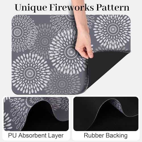 Dish Drying Mat Absorbent Kitchen Counter Mat Rubber Backing Draining Mat - Image 6