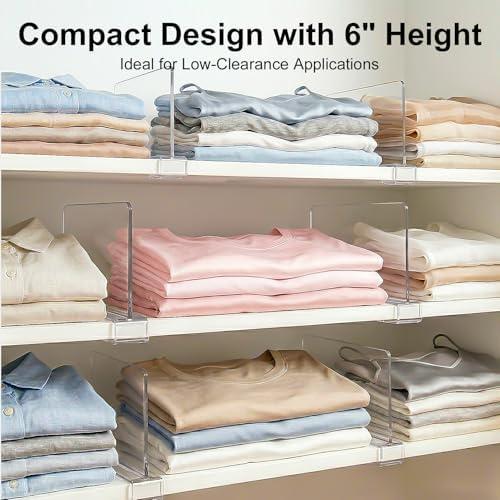 Small Shelf dividers Closet Organizers: 6-inch - Image 3