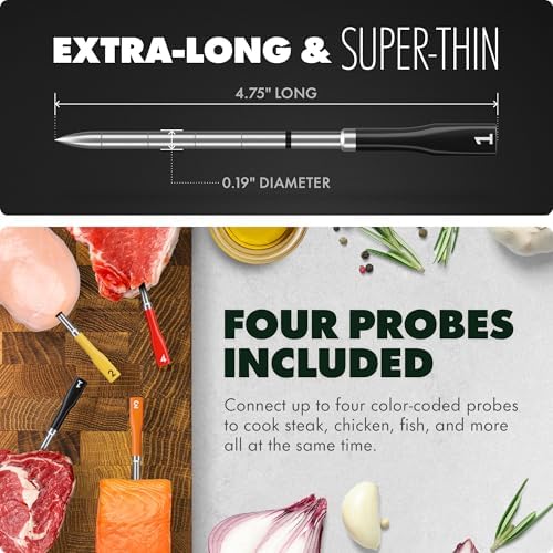 CHEF iQ Sense | Smart Wireless Meat Thermometer | 4 Ultra-Thin Probes | WiFi - Image 5