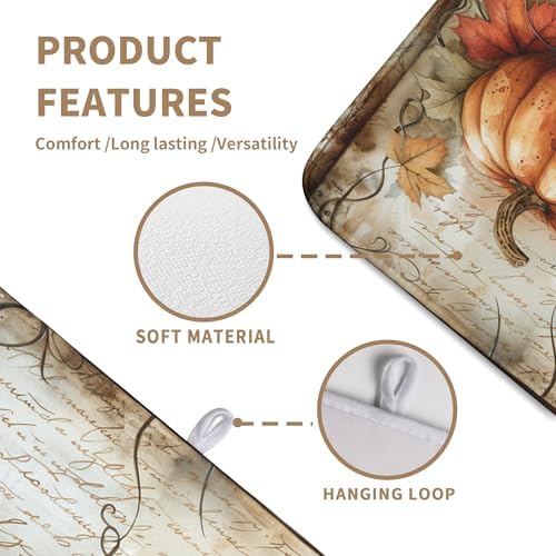 Fall Pumpkin Dish Drying Mats for Kitchen Counter 18x24 Inch Vintage Maple - Image 3