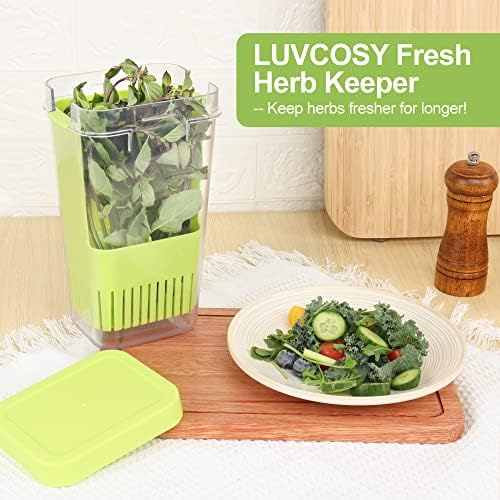 LUVCOSY 2 Pack Herb Keeper, BPA-Free Plastic Herb Saver - Image 3