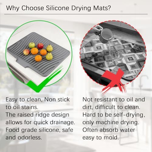 Silicone Dish Drying Mat for Kitchen Counter - Image 5
