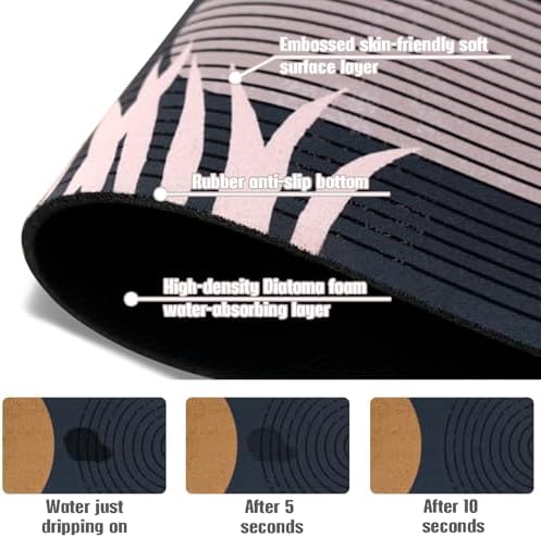 Sink Faucet Absorbing Mat, 2 Pack Drying Mat Around Faucet Sink Splash Guard - Image 5