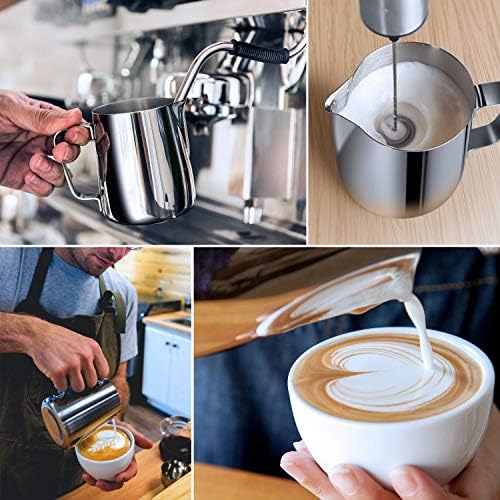 Milk Frothing Pitcher, 32oz Steaming Pitcher Stainless Steel Espresso Machine - Image 5