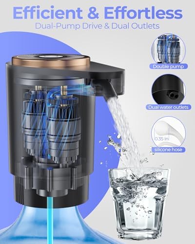 Water Jug Pump for 5 Gallon Bottle – Portable Electric USB-C Charging Dispenser - Image 3