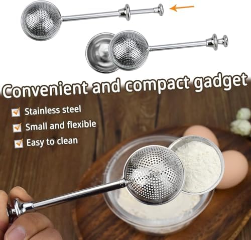 2 Pack Powder Sugar Shaker Sifter Duster Baker's Dusting Wand Dispenser - Image 6