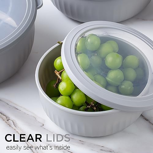COOK WITH COLOR Prep Bowls with Lids- Wide and Deep Nesting Plastic Small - Image 3