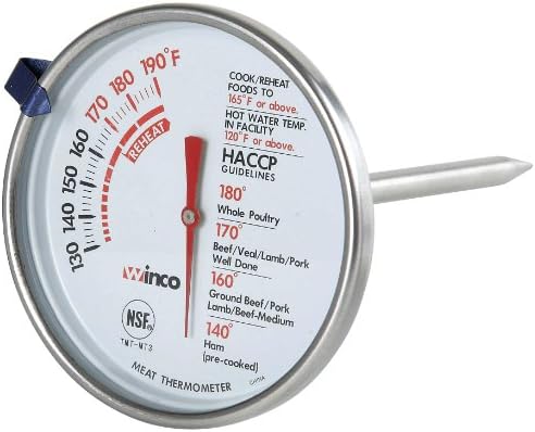Winco 3" Dial Commercial Meat Thermometer by Winco