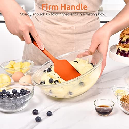U-Taste Silicone Large Spatula, 600ºF High Temp Bowl Scraper, 11.38"/Orange - Image 5