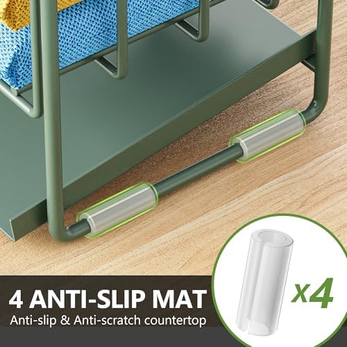Cisily Sage Green 2-Tier Kitchen Sink Caddy Organzier Rack - Image 3