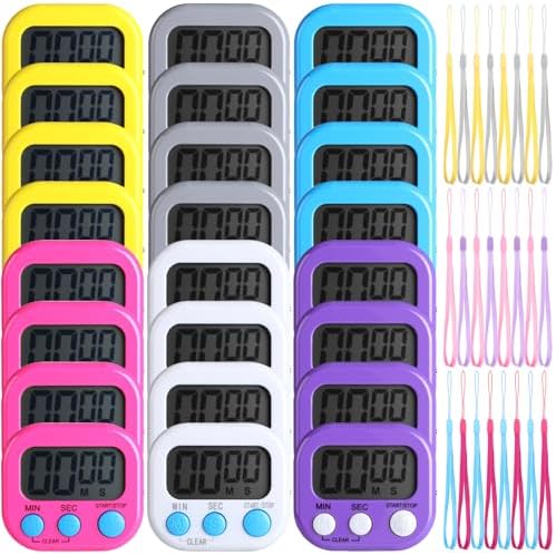 Leumoi 24 Pcs Digital Kitchen Timer Bulk Timer by Leumoi